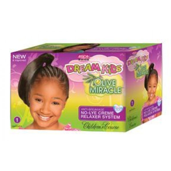 African Pride Dream Kids Olive Miracle No-Lye Creme Relaxer System Super